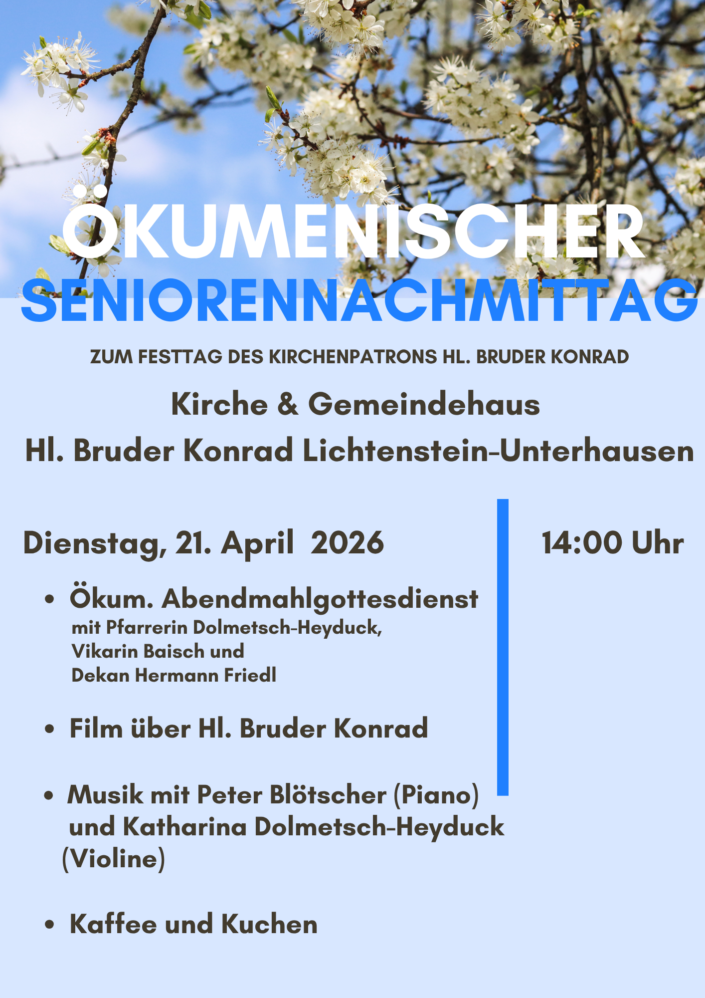 Einladung ökumenische Seniorennachmittag